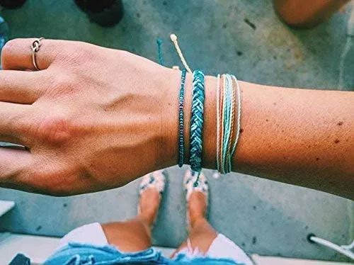Miniatura 2 de Pura Vida - Pulsera 100 % impermeable, hecha a mano, con dije revestido y correa ajustable