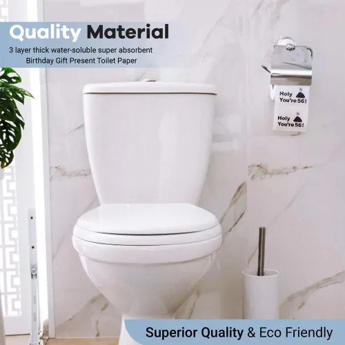 Miniatura 3 de Papel higiénico para decoración de cumpleaños número 56 para niños y niñas, diseño divertido, gran regalo divertido de broma, ecológico, ultra suave