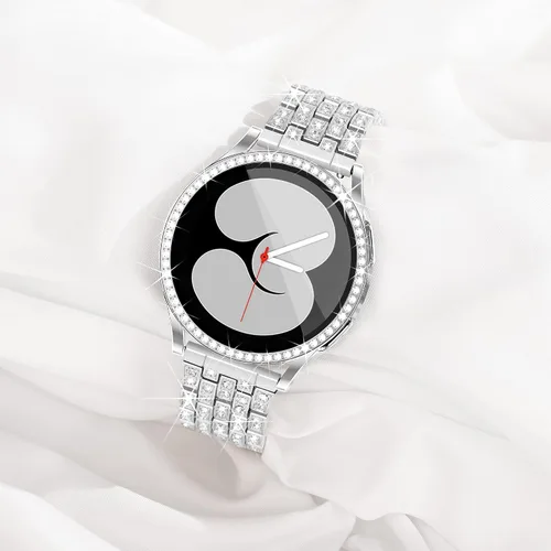 Miniatura 4 de Correa de diamantes compatible con Samsung Galaxy Watch 4 5 FE - Correa de 1.575 pulgadas con protector de pantalla, 0.787 pulgadas de liberación