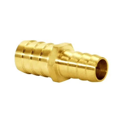 Miniatura 2 de Joywayus Reductor de púas de manguera de 1/2 "a 3/4" empalme reductor de ajuste de púas, unión hexagonal de latón para agua/combustible/aire