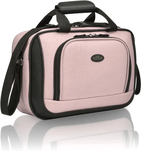 Miniatura 4 de US Traveler Rio Rugged Fabric - Juego de equipaje de mano expandible Rosado Juego de equipaje de mano extensible de tela resistente Rio