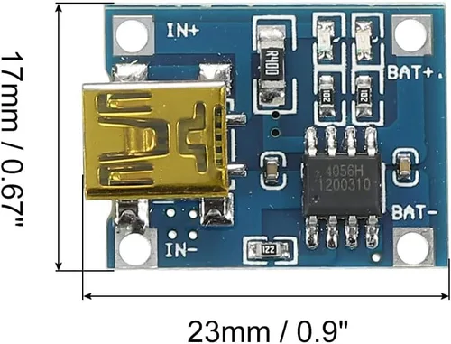 Miniatura 2 de MECCANIXITY Mini USB 4.5-5.5V 1A 18650 Cargador de Batería Módulo de Carga Placa de Carga Dos Funciones de Protección Paquete de 10