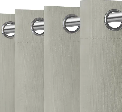 Miniatura 11 de Easy-Going - Cortinas opacas con aspecto de lino para oscurecer la habitación, con ojales para ventana, cortinas para dormitorio, sala de estar
