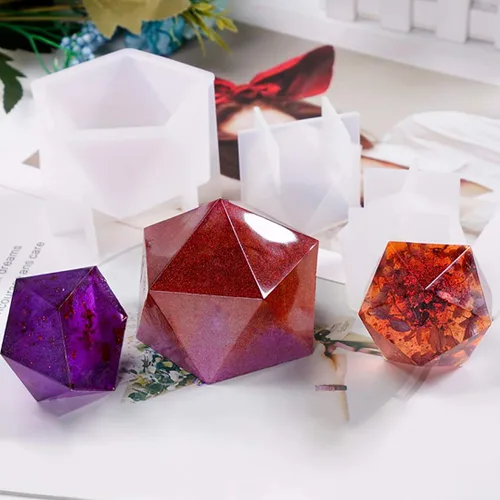 Miniatura 8 de 2 moldes de resina de gemas, moldes de silicona de piedras de cristal para resina, moldes de resina epoxi de cuarzo geométrico, manualidades, velas