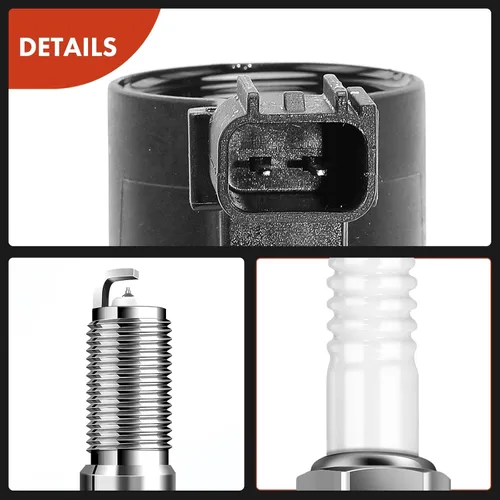 Miniatura 8 de A-Premium Juego de 4 bobinas de encendido y bujías de iridio compatibles con Ford Escape, Fusion, C-Max, Transit Connect, SSV Plug-In Hybrid, Police