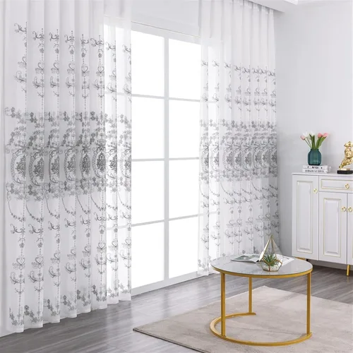 Miniatura 22 de STACYPIK Cortinas rústicas florales para ventana, cortinas semiopacas transpirables de 63 pulgadas de largo, 2 paneles lavables, cortinas filtrantes