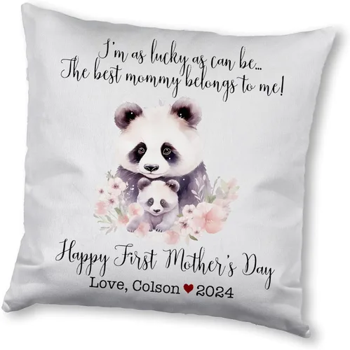 Miniatura 5 de Generic Panda, funda de almohada personalizada para el primer día de la madre, funda de almohada personalizada para el día de la madre, regalo