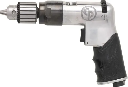 Chicago Pneumatic CP789R-42 - Taladro neumático, 3/8 de pulgada (0.394 in), reversible, mandril con llave, carcasa de aluminio, mango de pistola,