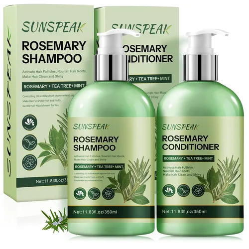 Miniatura 10 de Acondicionador de romero para el crecimiento del cabello: acondicionador hidratante espesante para hombres y mujeres con aceite de árbol de té
