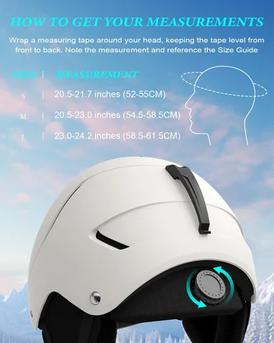 Miniatura 5 de Casco de esquí para mujeres y hombres, casco de snowboard certificado de seguridad con carcasa dura de ABS a prueba de golpes para adultos y jóvenes