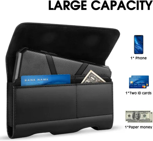 Miniatura 4 de Mopaclle Funda de teléfono para Galaxy Z Fold 6 Z Fold 5 Z Fold 4 Z Fold 3 Funda con clip para cinturón, funda de cuero con clip para cinturón