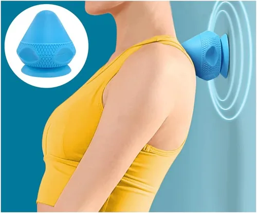 Zelen Bola de masaje de punto de gatillo Removedor de nudos de hombro, músculo trasero, bola de masaje montada en la pared, bolas de presión de Azul