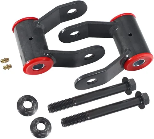 Miniatura 5 de BST BSSP Kit de bajada de suspensión trasera de 2 pulgadas con grilletes y herrajes 710515, kit de nivelación con conector Zerk, compatible con Ford