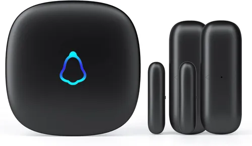 Timbre de puerta, alarma de sensor de contacto inalámbrico METAK para puerta abierta con alcance de 500 pies, 58 timbres y 5 niveles de volumen para