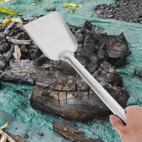 Miniatura 4 de Kichvoe Pala de mano de carbón, estufa de fuego de hierro, pala de cenizas, paleta de chimenea, parrilla de carbón, rastrillo de cenizas, estufa