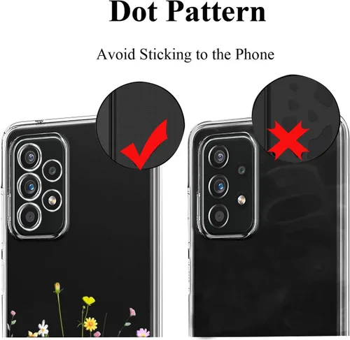 Miniatura 7 de Unov Funda diseñada para Galaxy A53 5G, funda transparente con [patrón antideslizante en relieve], protección delgada a prueba de golpes