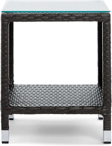 Miniatura 18 de Serta Laguna - Juego de muebles de patio para exteriores, 5 piezas, sillas reclinables de mimbre marrón con otomanas, cojines y mesa auxiliar