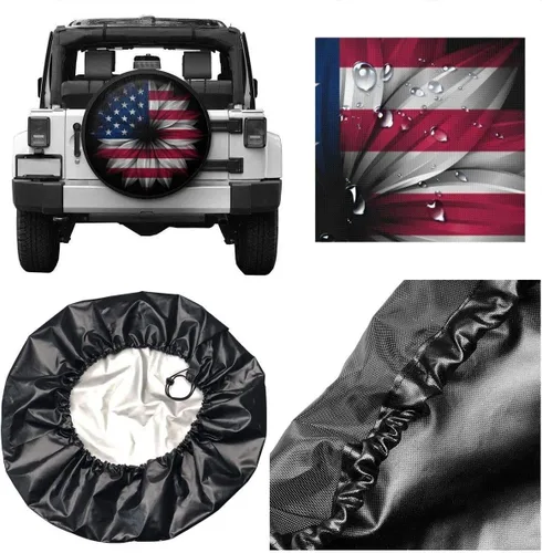 Miniatura 6 de Cubierta de neumático de repuesto personalizada, cubiertas de rueda universales personalizadas, añade tu propio texto e imagen, para Jeep, remolque