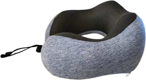 Miniatura 7 de Almohada cervical de viaje de espuma viscoelástica 100% pura para dormir Almohada de cuello de viaje portátil en forma de U Comodidad suave