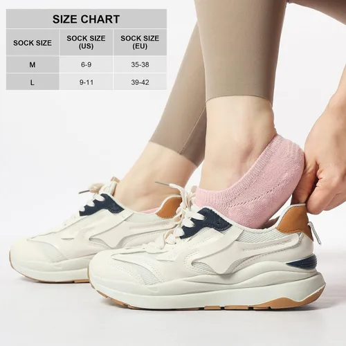 Miniatura 2 de Calcetines invisibles para mujer, acolchados, de corte bajo, atléticos, ocultos, para tenis, tobillos, calcetines invisibles para correr, 46 pares