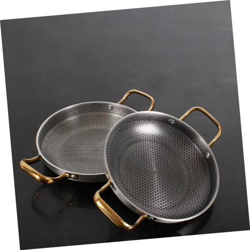 Miniatura 6 de ABOOFAN Sartén de acero inoxidable Sartén Sartén Inoxidable Tapa Antiadherente Antiadherente Huevo