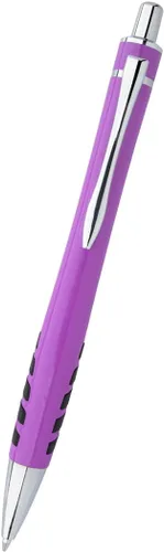 Miniatura 2 de ExpressDesigns™ - Su nombre o huella en nuestro bolígrafo Addison impreso personalizado - Agarre de goma para escribir comodidad y control, tinta