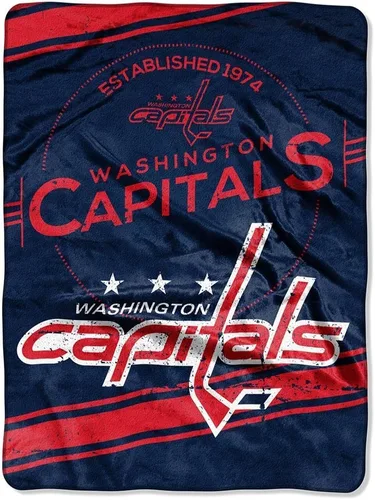 Manta Raschel de felpa con licencia oficial de la NHL "Stamp", multicolor, 60 x 80 pulgadas
