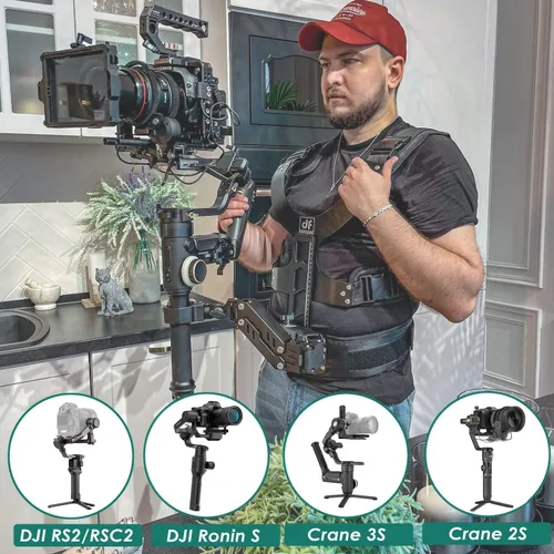Miniatura 4 de DF DIGITALFOTO Thanos SE Sistema de chaleco de soporte de cardán, video SteadyCam Axis compatible con DJI RS5/RS4/RS 4 Pro/Mini/RS 3/PRO/RS2, ZHIYUN