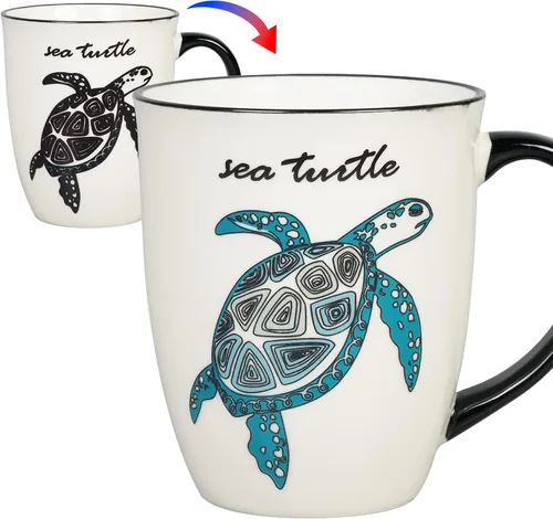 Miniatura 10 de Taza de cerámica que cambia de calor, taza de café divertida para mamá, papá, taza de té de porcelana, regalos para hombres y mujeres, cumpleaños