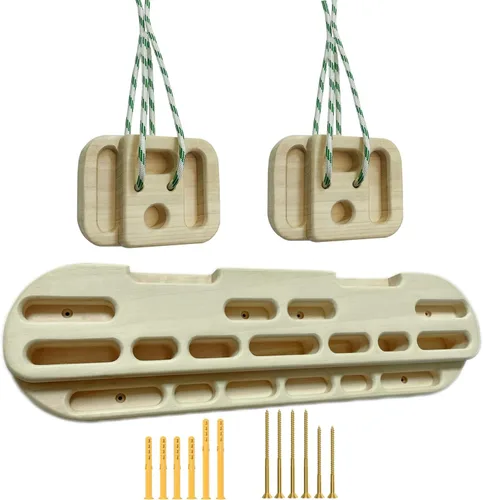 Miniatura 6 de Tabla de escalada en roca para entrenamiento de escalada como diapasón de escalada con jarras, pendientes y bordes, bolsillos como estación