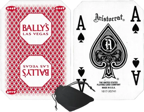Miniatura 32 de Cyber-Deals Authentic Las Vegas Casino Table-Played Playing Cards – 52 Cards Each, No Jokers – Variety of Casinos & Colors Aliante - White/Blue