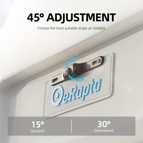 Miniatura 4 de eRapta Cámara de respaldo A43, kit de monitor de visión trasera HD 1080P de 4.3 pulgadas con impermeabilidad IP69, visión nocturna, líneas