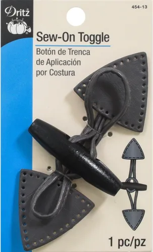 Miniatura 6 de Dritz 454-1 Palanca para coser, botón de madera oscura, negro