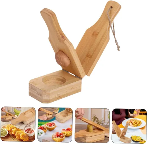 Miniatura 8 de HOMSFOU herramientas de tortilla plátanos Plátano prensa de peso prensa de plátano prensa de peso de cocción de plátano prensa de plátano prensa