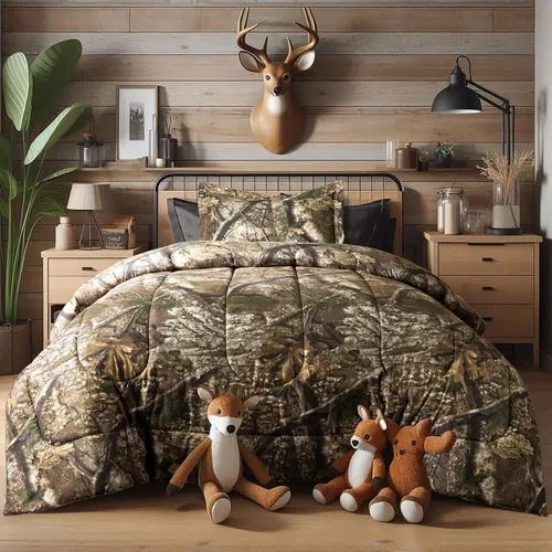 Miniatura 2 de VISI-ONE Realtree APX Camo Juego de edredón individual de 2 piezas – Ropa de cama ligera para todas las estaciones para niños, niños pequeños