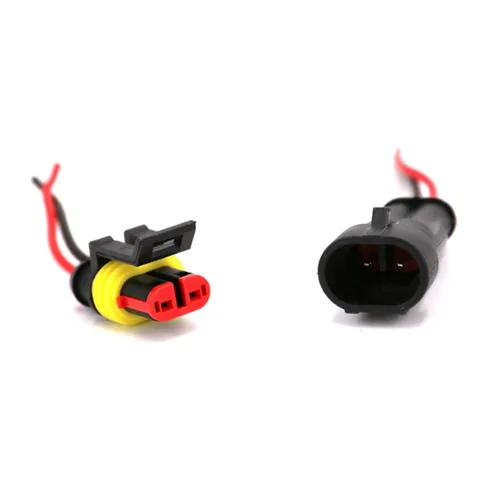 Miniatura 7 de Arnés de cables de conector eléctrico impermeable de 2 pines de 16 AWG para automóvil, camión, barco y otras conexiones de cables, paquete de 10