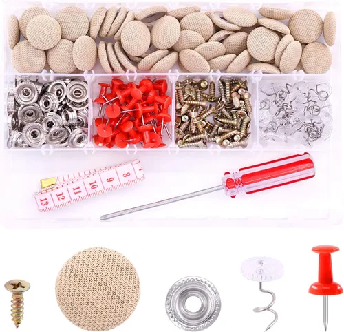 Miniatura 8 de Swpeet Kit de reparación de techo de techo de coche gris de 272 piezas con remaches, cosas y herramienta de instalación, pasadores de falda de cama