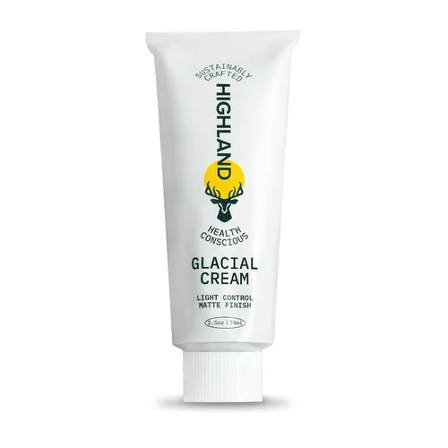 Highland Glacial Cream - Crema para peinar el cabello, suaviza, hidrata, desencrespa, texturiza y define - Acabado mate de baja sujeción para todo