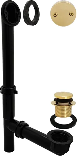 Miniatura 21 de Westbrass 593144-62 Kit de drenaje de residuos de baño con punta tubular de 1-1/2 pulgadas, color negro mate, paquete de 1