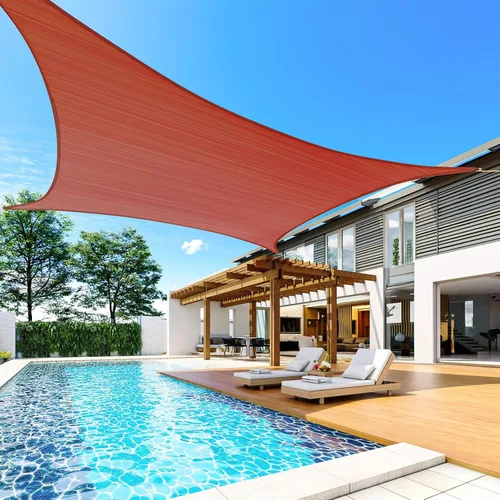 Miniatura 7 de Toldo Quictent de polietileno de alta densidad, 6.53 oz/m², rectangular, para exteriores, 98 % protección UV, kit de herramientas, sombra para patio