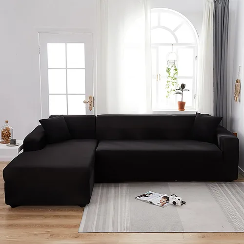 Miniatura 9 de Konsilsa Funda elástica para sofá en forma de L, funda completa para sofá de 1/2/3/4 plazas, protector de muebles suave, antideslizante, lavable a
