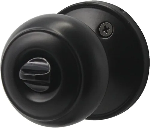 Miniatura 9 de Probrico - Picaporte redondo para puerta con cerradura de seguridad, sin llave, para privacidad y paso, color negro Disponible-609BK, Negro