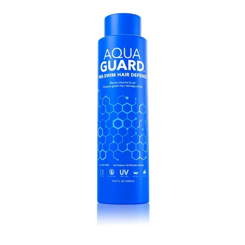 AQUA GUARD Defensa del cabello antes de nadar | Tamaño familiar, resultados familiares | Previene daños por cloro + suaviza el cabello mientras