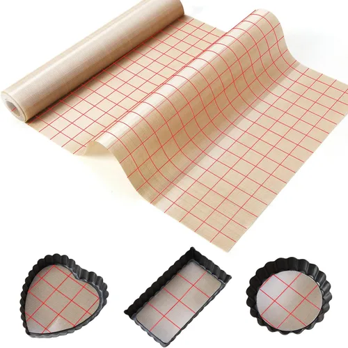 Rollo de silicona para hornear de 16 pulgadas x 5 pies, corte libre, tapete antideslizante para repostería, forro antiadherente reutilizable para