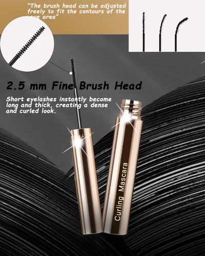 Miniatura 6 de Máscara de pestañas negra para mujeres mayores con pestañas cortas y finas, longitud y volumen extremos, impermeable, a prueba de manchas, ultra