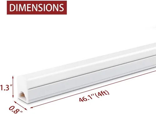 Miniatura 7 de Paquete de 8 luces LED de tienda de 2 pies, 10 W, 1100 lúmenes, 4000 K, luz blanca fría, luz debajo del gabinete y luz de techo LED