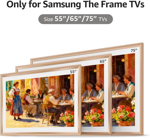Miniatura 4 de Aleación de chip de color de muestra de oro cobrizo, marco de TV bisel de aleación Deco solo para televisores Samsung The Frame, compatible