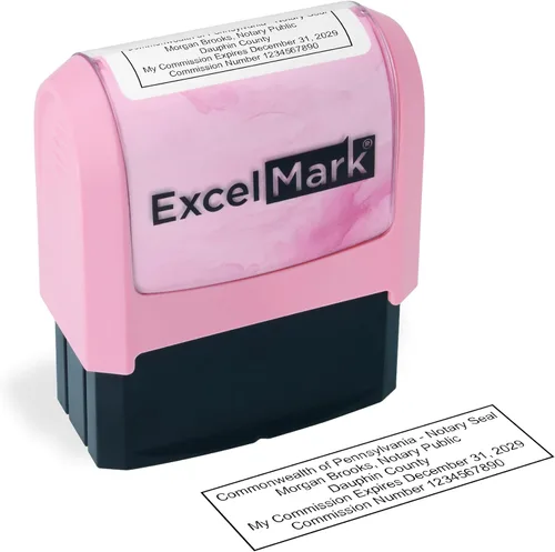 Miniatura 77 de ExcelMark Sello Notarial para los 50 Estados - Sello Oficial del Estado - Texas Negro