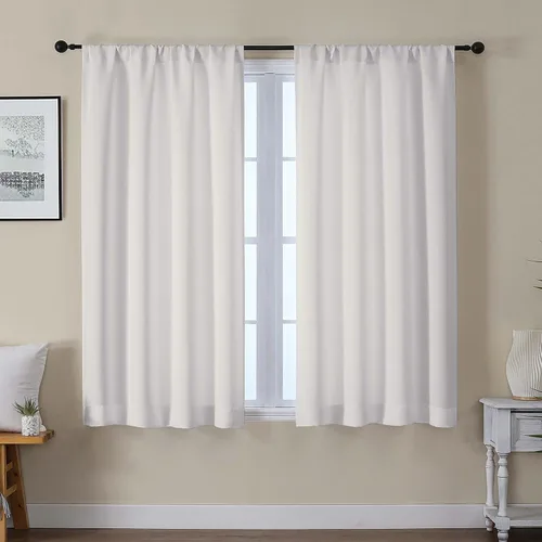 Miniatura 24 de Gwine Cortinas opacas para dormitorio, 54 pulgadas de largo, paneles de cortina de ventana con aislamiento térmico y reducción de ruido, cortinas