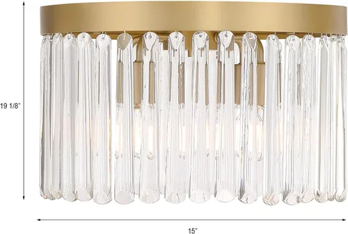 Miniatura 6 de Crystorama Emory - Soporte empotrado dorado moderno con 4 luces
